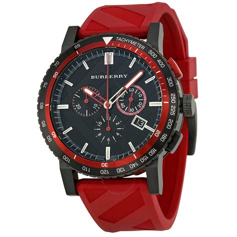 Burberry The City Red Rubber Chronogr